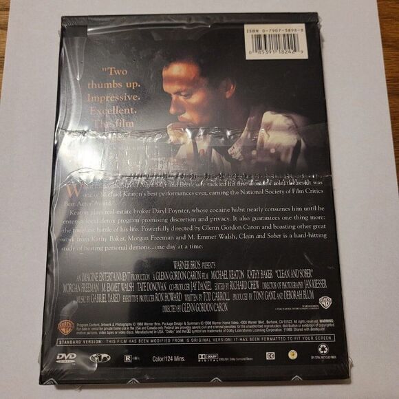 Clean and Sober NEW DVD 1998 Rehab Movie Michael Keaton Morgan Freeman Recovery - Picture 2 of 3